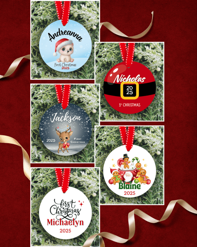 Personalized First Christmas Ornament 2025