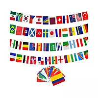 World Cup 48 Countries Flag Bunting Rope (20x28cm Flags, 17m Length)