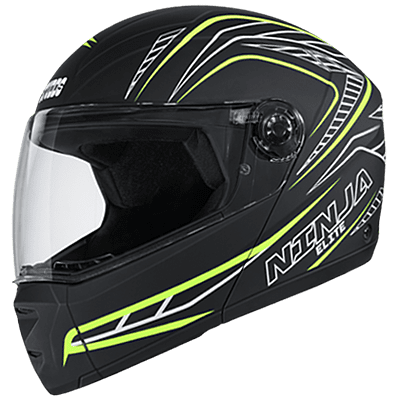 STUDDS NINJA ELITE SUPER D5 MATT BLACK N5 YELLOW C/V (L)