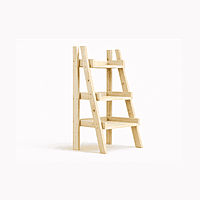Flatback Decorative Ladder Shelf