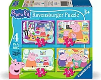 Peppa Pig 4 in a Box Jigsaw Puzzle - Family Time