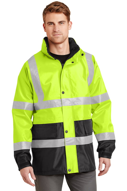CSJ24 ABRIGO IMPERMEABLE DE ALTA VISIBILIDAD CORNERSTONE ANSI 107 CLASS 3