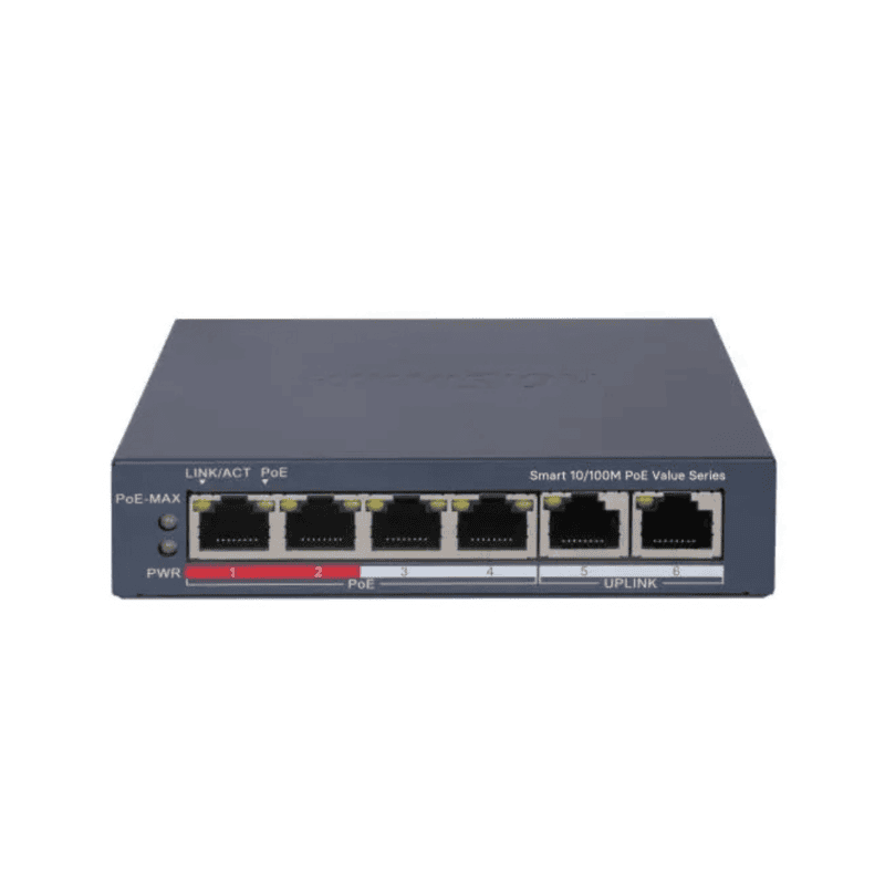 HIKVISION 4 Port Fast Ethernet POE Switch 10/100 DS-3E1106P-EI/M