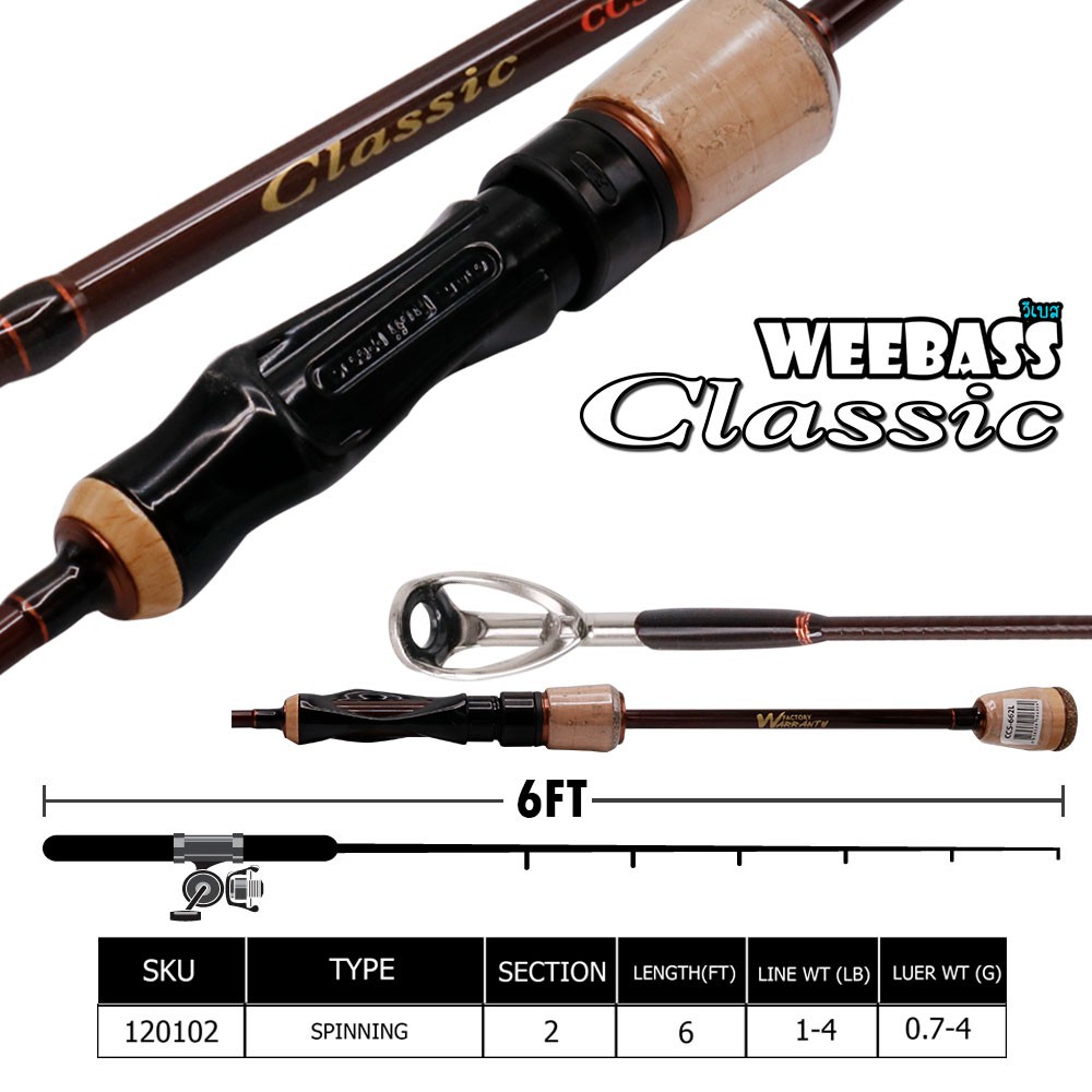 WEEBASS คัน - รุ่น CLASSIC CCS-602UL (1-4lb)