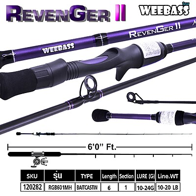 WEEBASS คัน - รุ่น REVENGER II RGB601MH ( 10-20 LB )