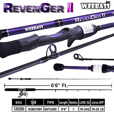 WEEBASS คัน - รุ่น REVENGER II RGB661MH ( 10-20 LB )
