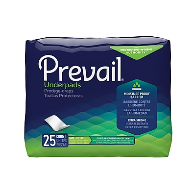 Prevail® Total Care™ Disposable Underpad – 23 × 36 Inch, Light Absorbency