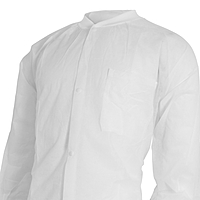 Lab Coat McKesson White Knee Length Spunbond Polypropylene Disposable