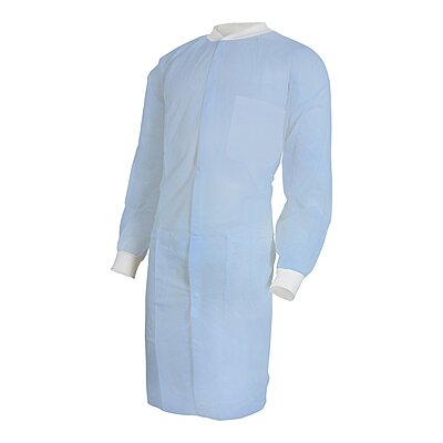 McKesson Disposable Lab Coat – Blue, Knee Length, Spunbond Polypropylene
