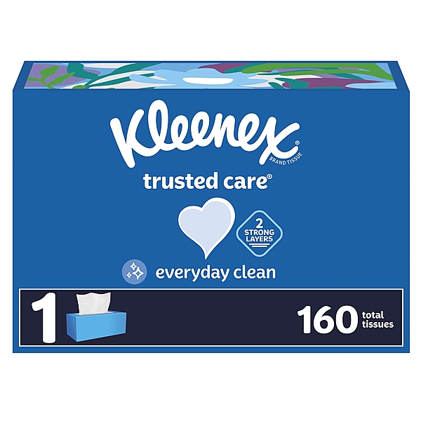 Kleenex® Trusted Care® Facial Tissue White 160 Count (MPN 54266)