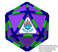 Full Dice - Disc Golf-Blue-LimeGreen-Purple