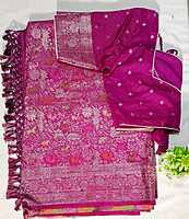 J269: Ready To Ship Beautiful Banarasi Katan Silk Saree With Stitched Blouse J269: Ready To Ship Beautiful Banarasi Katan Silk Saree With Stitched Blouse