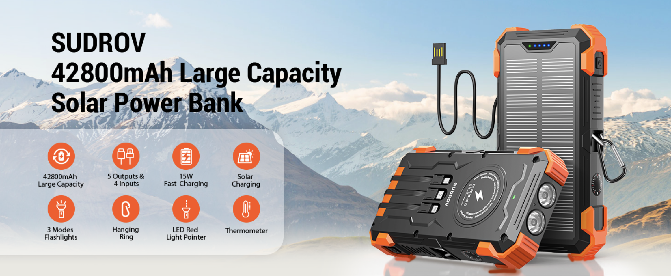 Solar Power Bank Charger