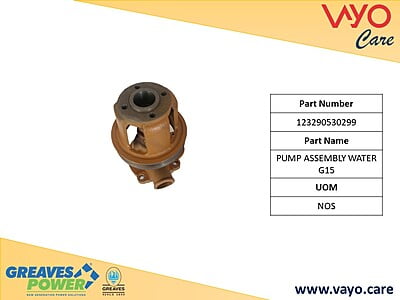 PUMP ASSEMBLY WATER G15 - 123290530299 - GREAVES
