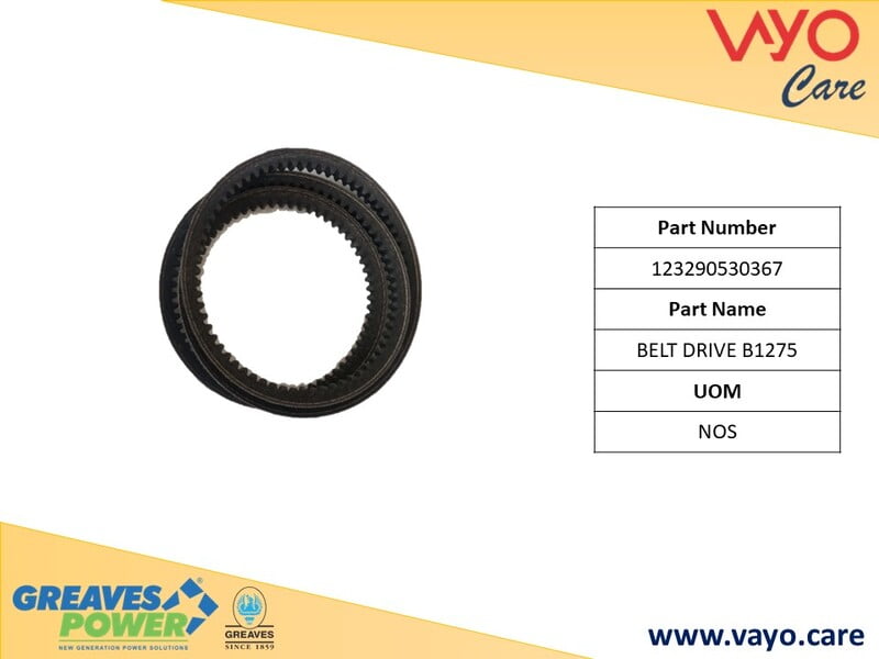 BELT DRIVE B1275 - 123290530367 - GREAVES
