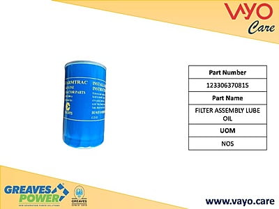 FILTERASSEMBLYLUBEOIL - 123306370815 - GREAVES