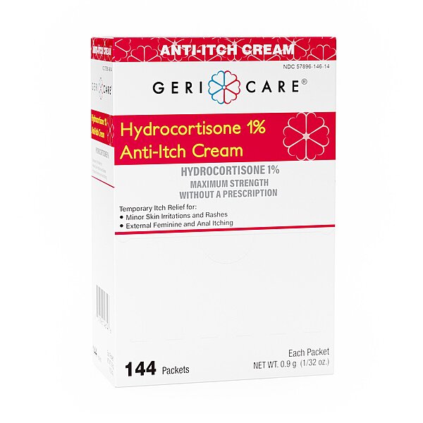 Geri-Care® Itch Relief Cream, 1% Hydrocortisone, 0.9 Gram Individual Packet