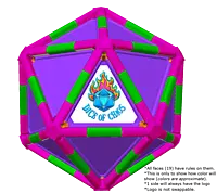 Full Dice - Cornhole (Lawn and Beach Edition)-DeepPink-LimeGreen-Purple