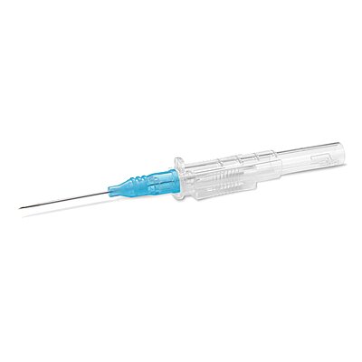 McKesson Prevent® SLS Peripheral IV Catheter 22 Gauge 1 Inch Polyurethane Straight Hub Sliding Safety 
