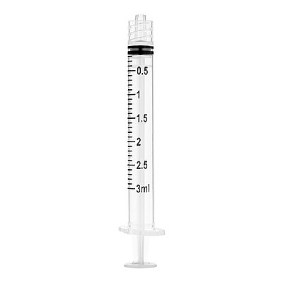 SOL-M 3 mL Luer Lock Syringe, No Needle – General Purpose Medical Syringe