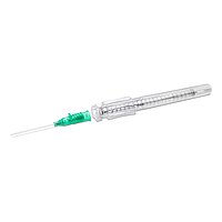 McKesson Prevent® R Peripheral IV Catheter 18 Gauge 1.16 Inch Polyurethane Straight Hub Push Button Safety 