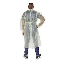 McKesson Protective Procedure Gown – One Size Fits Most, Yellow, Non-Sterile, Disposable