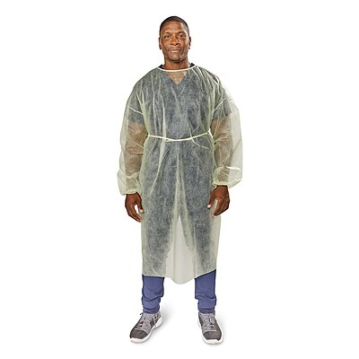 McKesson Protective Procedure Gown – X-Large, Yellow, Non-Sterile, Disposable