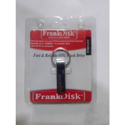 FrankDisk Antivirus 64gb Stainless Keyholder OTG Flash Drive