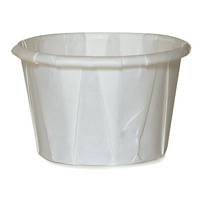 RJ Schinner Soufflé Cup, 1 oz, White Paper, Disposable, SL/250EA or CS/20SL/250EA