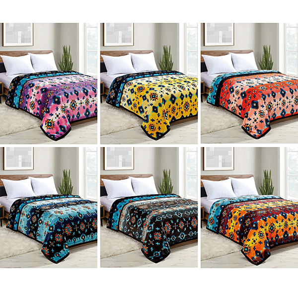 Blanket Reversible Silk Touch Queen Diamond Star [1252]
