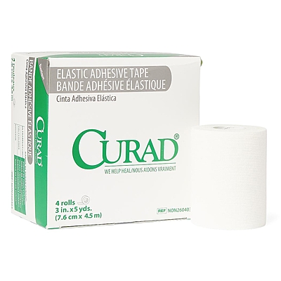 Curad® Adhesive Stretch Tape White 1″ x 5 Yard Elastic Adhesive Sterile