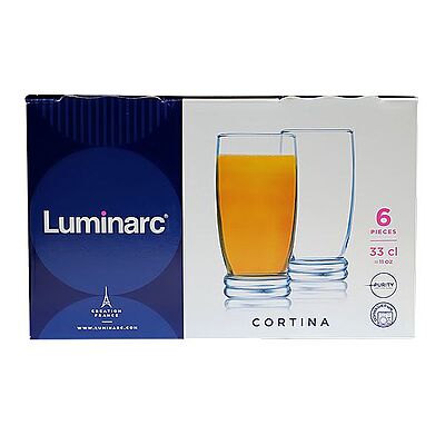 Cortina 33 CL طقم كاسات عصير لومينارك  6 كاسات
