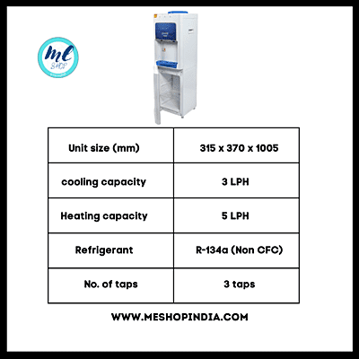 Specification of Atlantis Prime Water Dispenser With Cooling Cabinet.