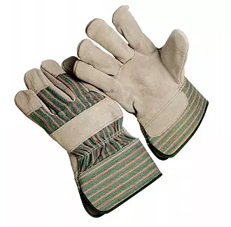 Stripe fabric back, 2.5” rubberized cuff, lined palm