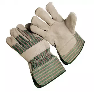 Stripe fabric back, 2.5” rubberized cuff, lined palm
