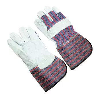 Stripe fabric back, 4.5” rubberized cuff, lined palm