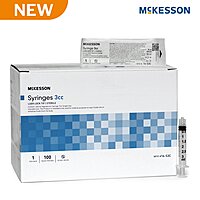 McKesson® General Purpose Syringe 3 mL Luer Lock Tip Without Safety