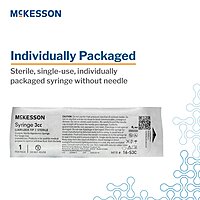 McKesson® General Purpose Syringe 3 mL Luer Lock Tip Without Safety