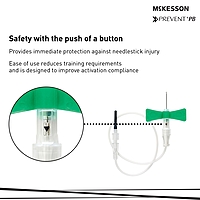 McKesson Prevent Push Button Blood Collection Set 3/4" x 12" Sterile (BX/50EA)