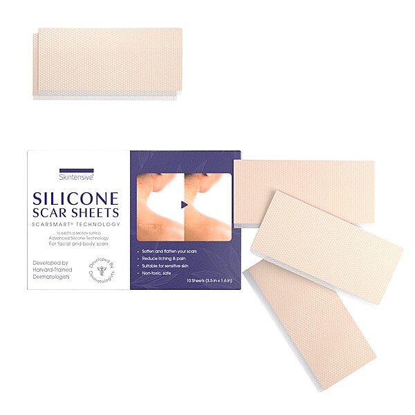 Skintensive® Silicone Skin Strip – 1-3/5" x 3-1/2" Rectangle, Non-Sterile