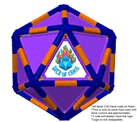 Full Dice - Table Tennis-Blue-DarkOrange-Purple