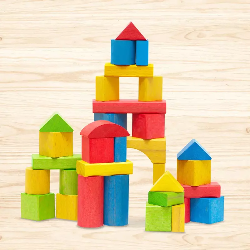Wooden Building Blocks 50pk