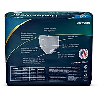 McKesson Premium Discreet Absorbent Underwear for Men, Large, Heavy Absorbency, Gray, 