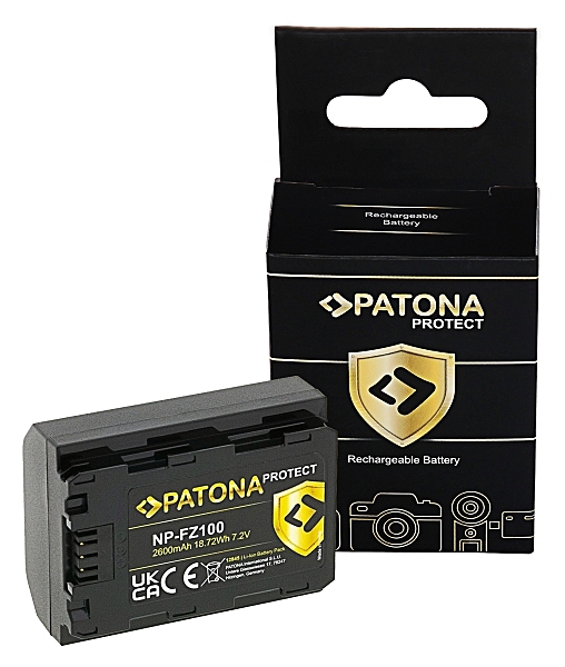 PATONA PROTECT Battery f. Sony NP-FZ100 A7 III A7M3 Alpha 7 III A7 R III A7RM3 Alpha 7 R III A9 Alpha 9