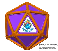 Full Dice - Disc Golf-DarkOrange-DarkOrange-Purple
