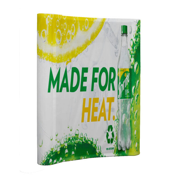 Curved Bannerwall with Wings 2.15 x 2.25m, Print Only