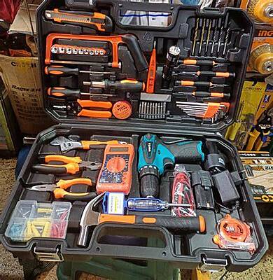 Electrical tool set with 12 Volts cordless drill 112 Electrical tool set with 12 Volts cordless drill 112