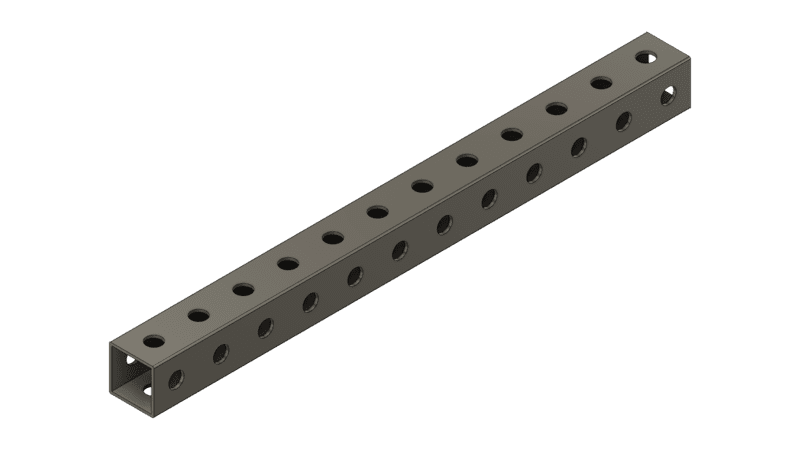 White Tube 12" x 1" x 1"