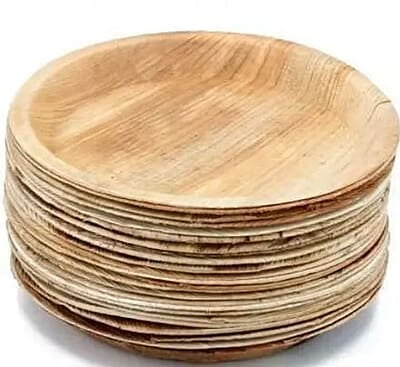 Nature 12 Inch Areca Palm Leaf Round Plates - Natural and Biodegradable. Disposable Eco-Friendly Plates|Dinnerware Plate for Party, Wedding, Event Plates [25-Pack](30cm)