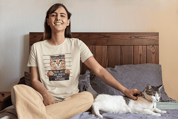 Kitty Mugshot T-Shirt – Funny Cat Police Lineup Graphic Tee